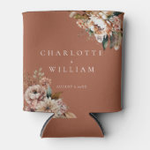 Boho Terracotta Wasserfarben Blume Gastgeschenke H Dosenkühler (Vorderseite)