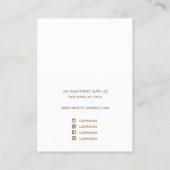 Boho Terracotta Watercolor Earring Display Visitenkarte (Rückseite)