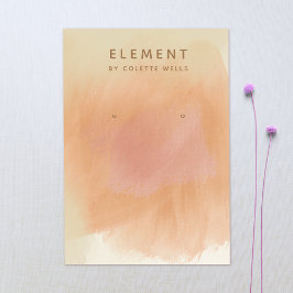 Boho Terracotta Watercolor Earring Display Visitenkarte