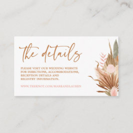 Boho Terracotta Website Info-Karte Begleitkarte