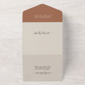 Boho Terracotta Wedding All In One Einladung (Außenbereich)