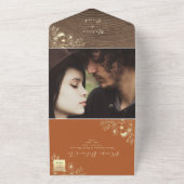 Boho Terracotta Wedding All In One Einladung (Außenbereich)