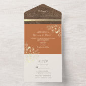 Boho Terracotta Wedding All In One Einladung (Innen Boden)