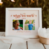 Boho Terracotta Wedding Baby Picture Tischnummer