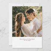 Boho Terracotta Wedding Einladung (Rückseite)