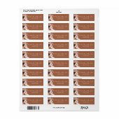 Boho Terracotta Wedding Einladung Rücksendeadresse (Vorne)