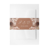 Boho Terracotta Wedding Einladungsbanderole (Vorderseite Beispiel)