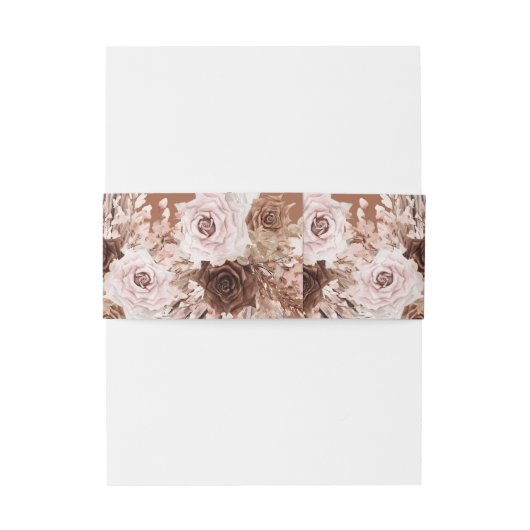 Boho Terracotta Wedding Einladungsbanderole (Rückseitenbeispiel)