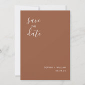 Boho Terracotta Wedding Foto Save the Date (Rückseite)