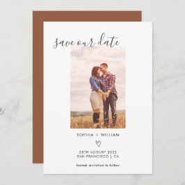 Boho Terracotta Wedding Foto Save the Date