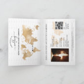 Boho Terracotta Wedding Passport Two Girls QR Code Einladung (Innenseite)