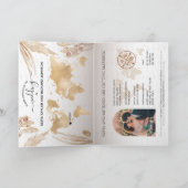 Boho Terracotta Wedding Passport Weltkarte Einladung (Innenseite)