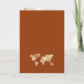 Boho Terracotta Wedding Passport Weltkarte Einladung (Rückseite)