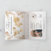 Boho Terracotta Wedding Passport Weltkarte Einladung (Innenseite)