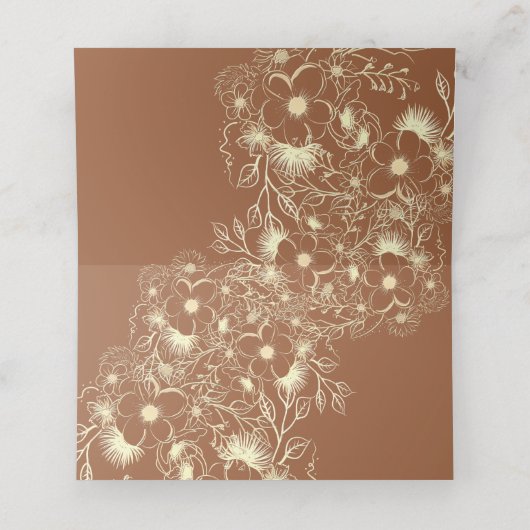 Boho Terracotta Wedding Platzkarte (Innenseite Aufgefaltet)