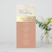 Boho Terracotta Wedding Program Programm (Stehend Vorderseite)