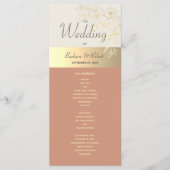 Boho Terracotta Wedding Program Programm (Vorderseite)