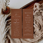 Boho Terracotta Wedding Program Programm