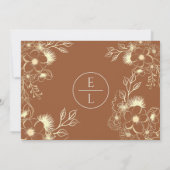 Boho Terracotta Wedding rettet das Datum Save The Date (Rückseite)