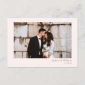 Boho Terracotta Wedding RSVP QR Code Begleitkarte (Rückseite)