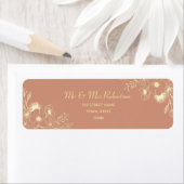 Boho Terracotta Wedding Rücksendeadresse (Insitu)