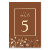 Boho Terracotta Wedding Tischnummer (Vorderseite)