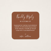 Boho Terracotta Wedding Website QR Code UAWG (Vorderseite)