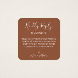 Boho Terracotta Wedding Website QR Code UAWG