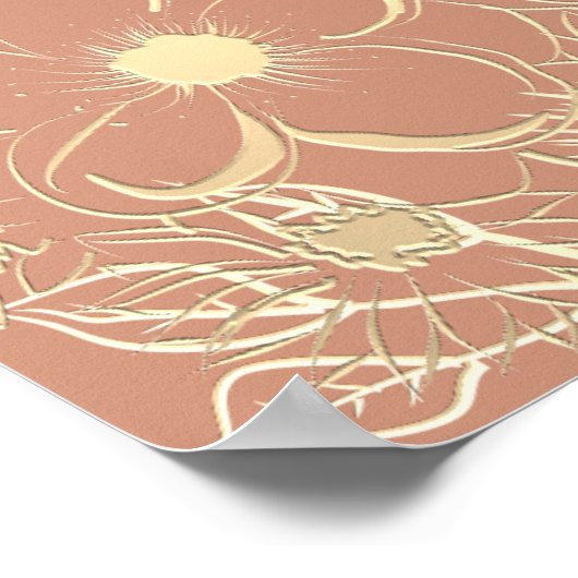 Boho Terracotta Wedding Welcome Poster (Ecke)