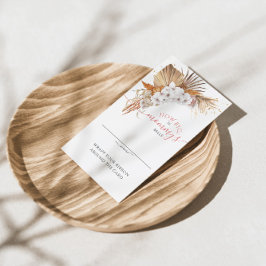 Boho Terracotta Wie groß ist Mama's Bauchkarte Begleitkarte