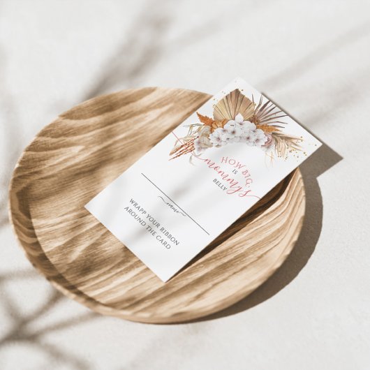 Boho Terracotta Wie groß ist Mama's Bauchkarte Begleitkarte