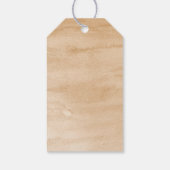 Boho Terracotta Wildblume Babydusche Geschenkanhänger (Rückseite)