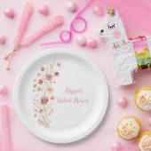 Boho Terracotta Wildblume Brautparty Pappteller (Party)