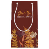 Boho Terracotta Wildblume Herbst Hochzeit im Herbs Kleine Geschenktüte (Vorderseite)