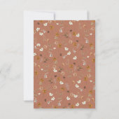 Boho Terracotta Wildblumen Arch Brautparty Dankeskarte (Rückseite)