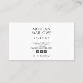 Boho Terracotta Wildblumen Blumenmuster Visitenkarte (Rückseite)