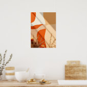 Boho-Terrakotta-Abstract-Shapes-Botanikposter Poster (Küche)