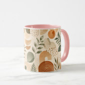 Boho-Terrakotta-Abstraktes Morgenkaffeetasse Gesch Tasse (VorderseiteRechts)