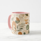 Boho-Terrakotta-Abstraktes Morgenkaffeetasse Gesch Tasse (Vorderseite Links)