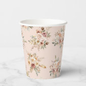 Boho-Terrakotta-Blumen-Baby-Party Pappbecher (Rückseite)