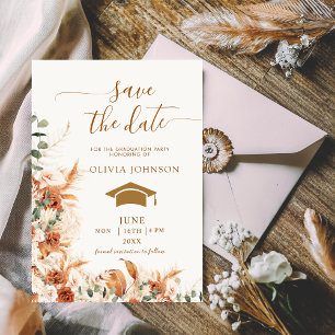 Boho-Terrakotta-Blumen-Foto-Abschluss  Save The Date
