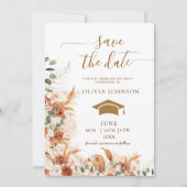 Boho-Terrakotta-Blumen-Foto-Abschluss  Save The Date (Vorderseite)