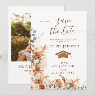 Boho-Terrakotta-Blumen-Foto-Abschluss  Save The Date