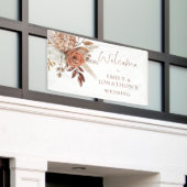 Boho-Terrakotta-Blumen Willkommen zur Hochzeit Banner (Äußeres Gebäude)