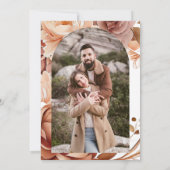 Boho-Terrakotta-Blumenhirsch-Foto-Hochzeit Save The Date (Rückseite)