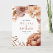 Boho Terrakotta Blumenhirsch QR-Code Hochzeit Einladung (Vorderseite)