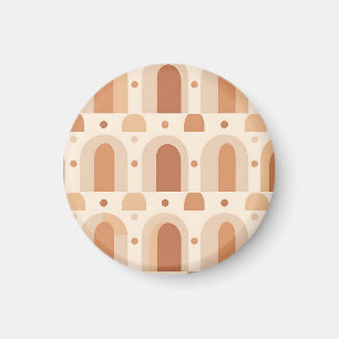 Boho-Terrakotta-Bogen nahtloses Muster Magnet
