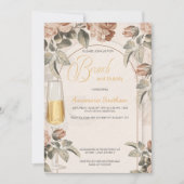 Boho-Terrakotta-Brunch-Sekt-Junggesellinnenabschie Einladung (Vorderseite)