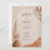 Boho-Terrakotta-Datum speichern Save The Date (Vorderseite)