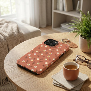 Boho-Terrakotta-Gänseblümchen-Matte-Hülle für das iPhone 16 Pro Max Hülle